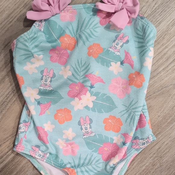 Disney Kids Swim One Piece - Pink and Mint - Picture 3 of 3